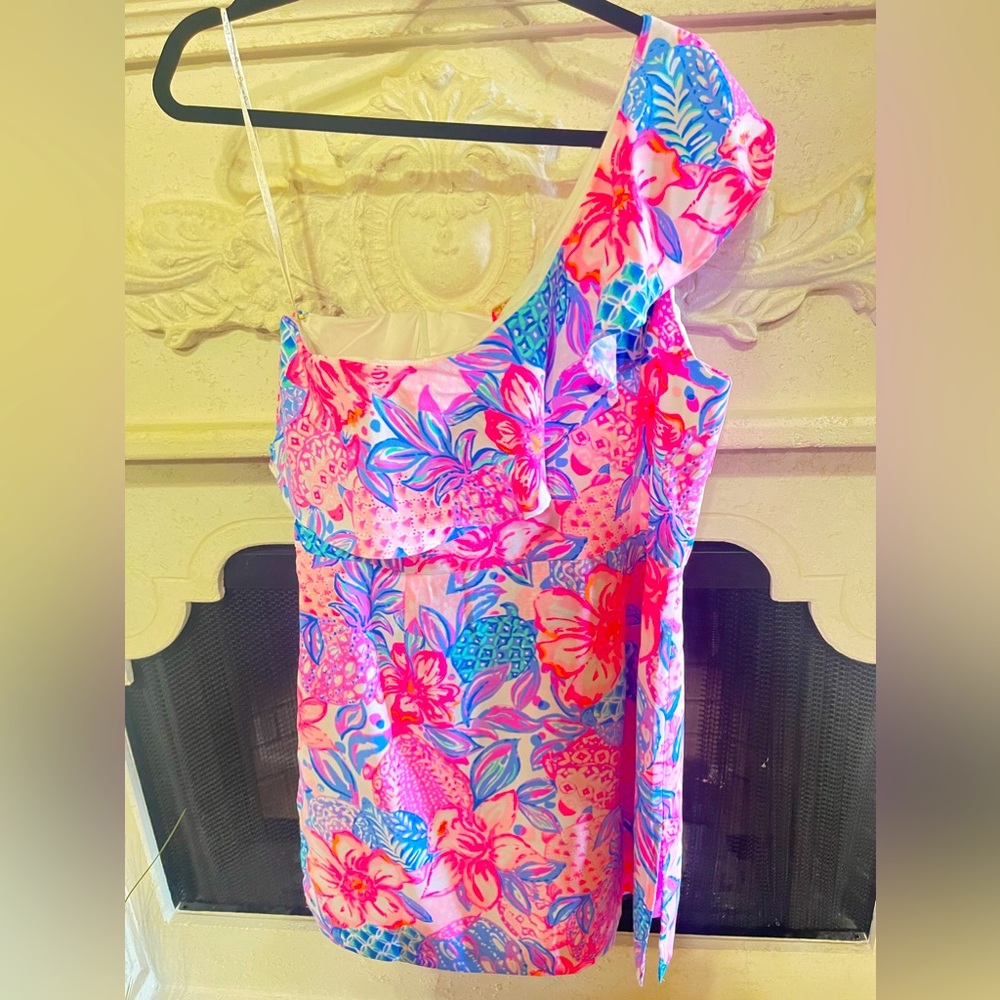 Lilly Pulitzer Kipton Romper One Shoulder NWT size 14 - Picture 3 of 4
